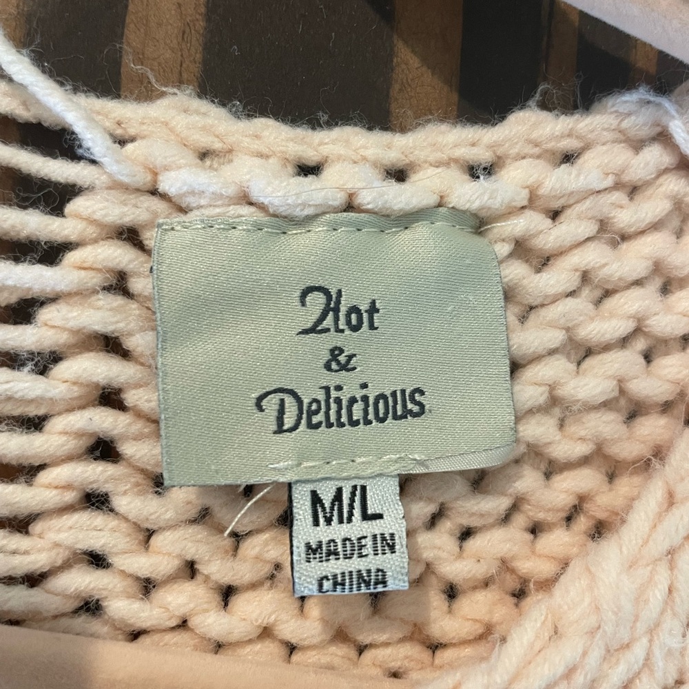 Hot & Delicious Distressed Pink Sweater - Picture 3 of 3